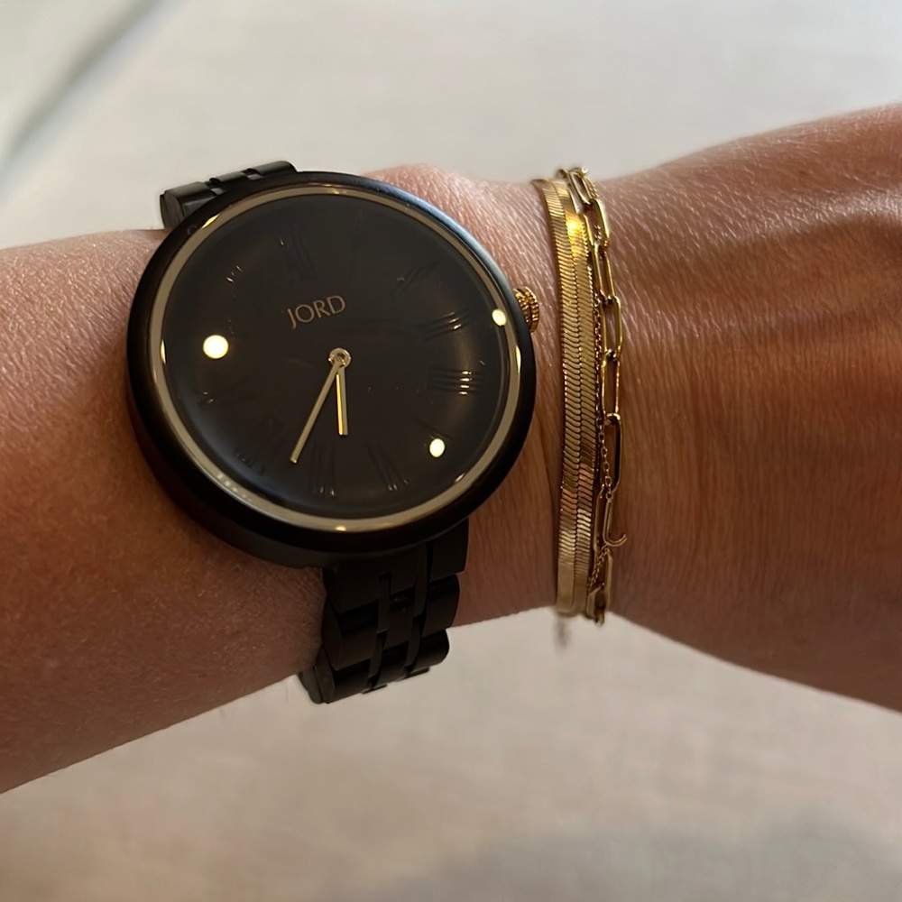 Beautiful, never worn JORD black watch - women’s